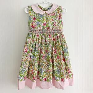 Vtg Carriage Boutiques Toddler Girl Floral Dress 4T